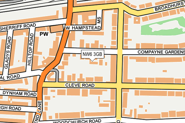 NW6 3GB map - OS OpenMap – Local (Ordnance Survey)