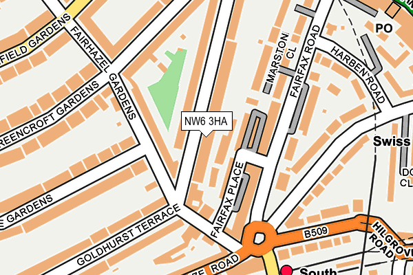 NW6 3HA map - OS OpenMap – Local (Ordnance Survey)