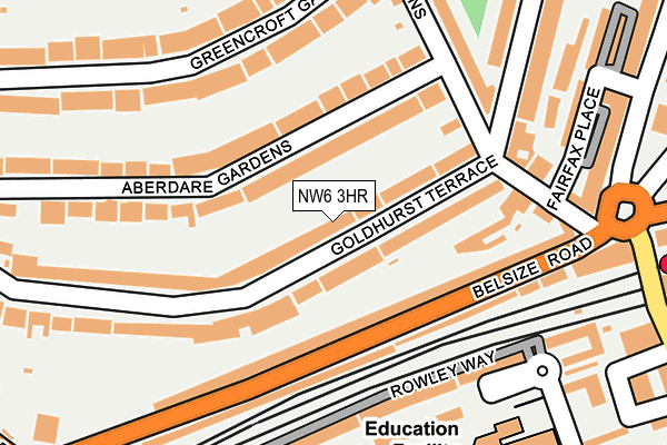 NW6 3HR map - OS OpenMap – Local (Ordnance Survey)