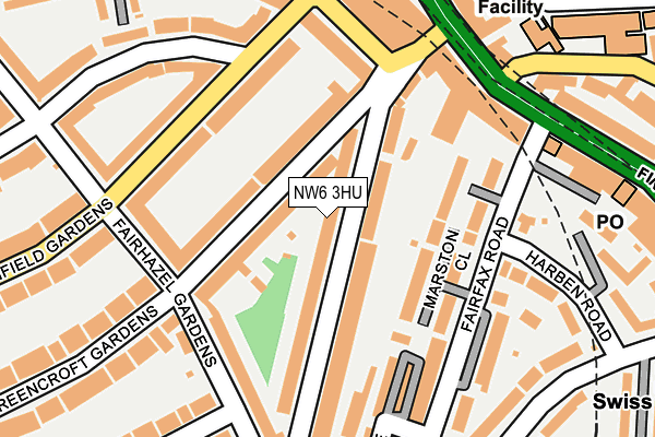 NW6 3HU map - OS OpenMap – Local (Ordnance Survey)