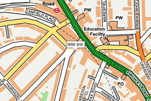 NW6 3HX map - OS OpenMap – Local (Ordnance Survey)