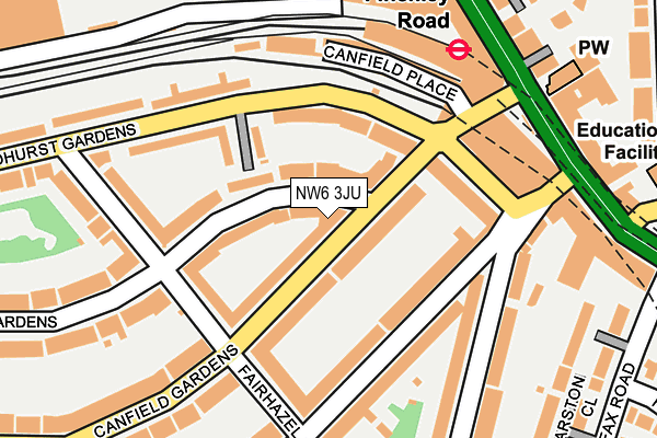 NW6 3JU map - OS OpenMap – Local (Ordnance Survey)