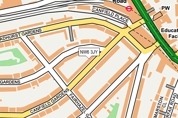 NW6 3JY map - OS OpenMap – Local (Ordnance Survey)