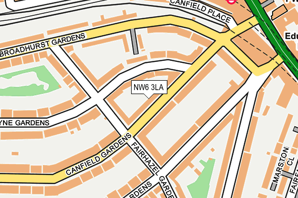NW6 3LA map - OS OpenMap – Local (Ordnance Survey)