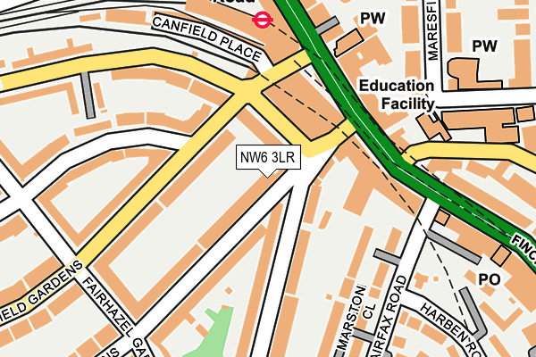 NW6 3LR map - OS OpenMap – Local (Ordnance Survey)