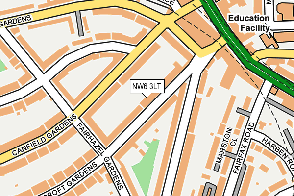 NW6 3LT map - OS OpenMap – Local (Ordnance Survey)