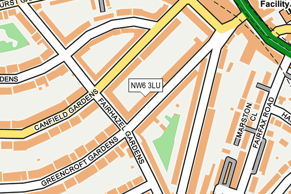 NW6 3LU map - OS OpenMap – Local (Ordnance Survey)