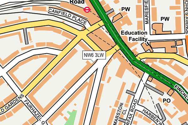 NW6 3LW map - OS OpenMap – Local (Ordnance Survey)