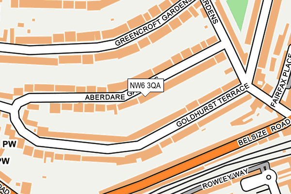 NW6 3QA map - OS OpenMap – Local (Ordnance Survey)