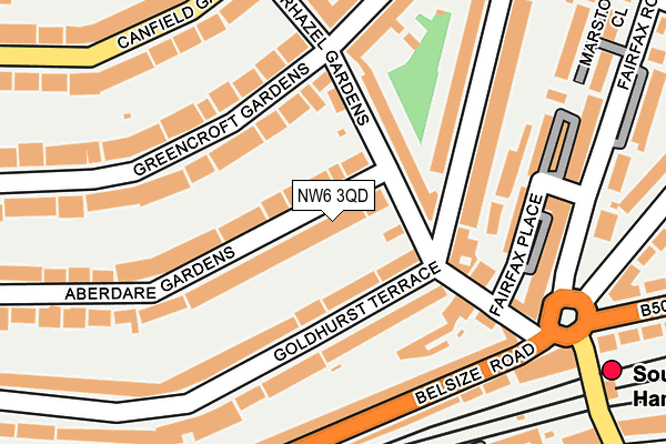 NW6 3QD map - OS OpenMap – Local (Ordnance Survey)