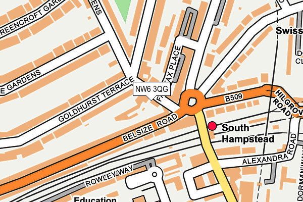 NW6 3QG map - OS OpenMap – Local (Ordnance Survey)