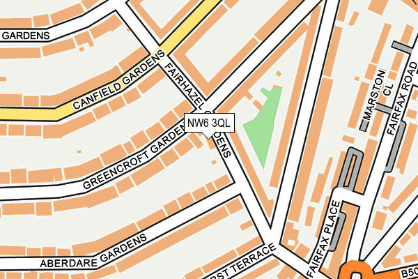 NW6 3QL map - OS OpenMap – Local (Ordnance Survey)