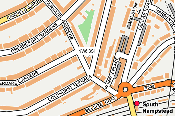 NW6 3SH map - OS OpenMap – Local (Ordnance Survey)