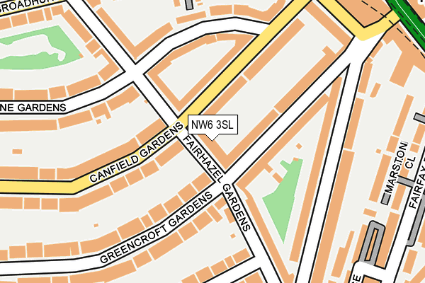 NW6 3SL map - OS OpenMap – Local (Ordnance Survey)