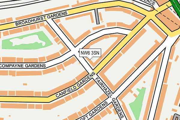 NW6 3SN map - OS OpenMap – Local (Ordnance Survey)