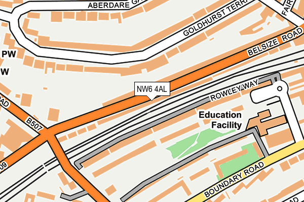 NW6 4AL map - OS OpenMap – Local (Ordnance Survey)