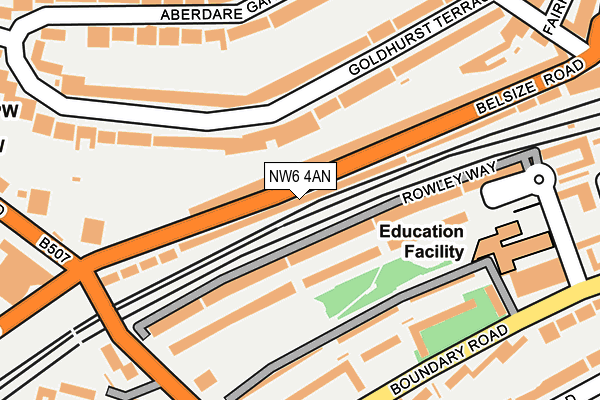 NW6 4AN map - OS OpenMap – Local (Ordnance Survey)