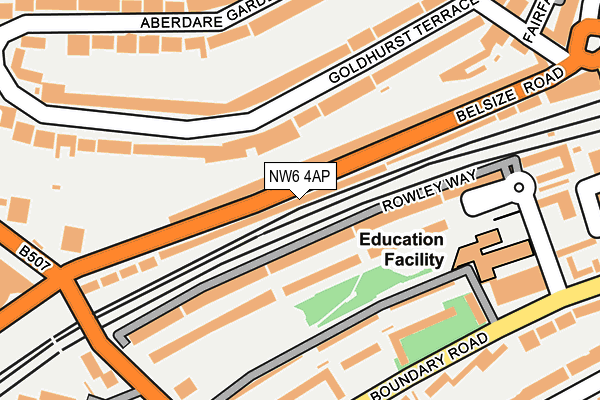 NW6 4AP map - OS OpenMap – Local (Ordnance Survey)