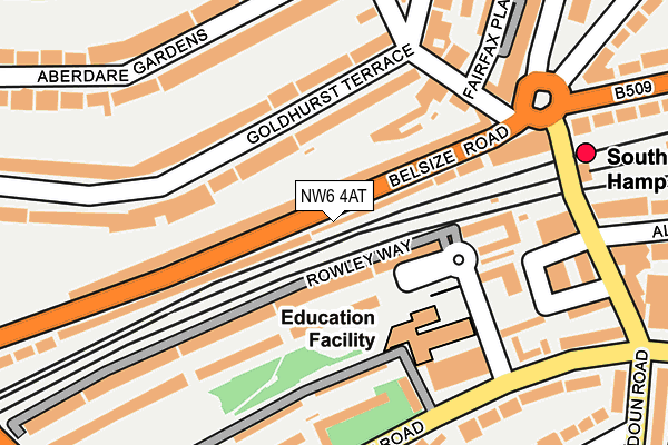 NW6 4AT map - OS OpenMap – Local (Ordnance Survey)