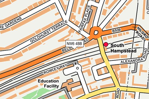 NW6 4BB map - OS OpenMap – Local (Ordnance Survey)