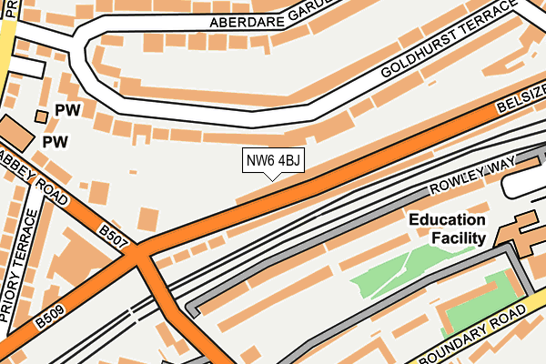 NW6 4BJ map - OS OpenMap – Local (Ordnance Survey)
