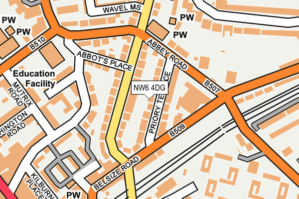 NW6 4DG map - OS OpenMap – Local (Ordnance Survey)