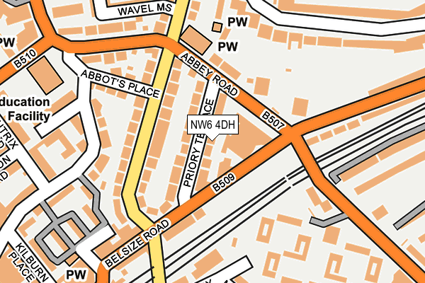 NW6 4DH map - OS OpenMap – Local (Ordnance Survey)