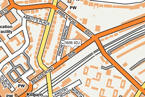 NW6 4DJ map - OS OpenMap – Local (Ordnance Survey)