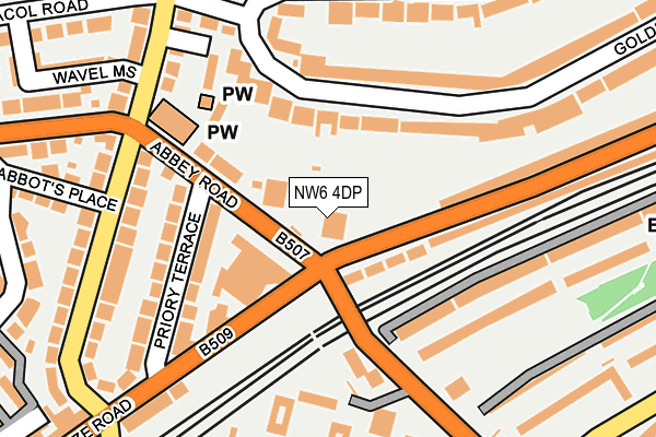 NW6 4DP map - OS OpenMap – Local (Ordnance Survey)