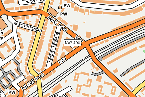 NW6 4DU map - OS OpenMap – Local (Ordnance Survey)