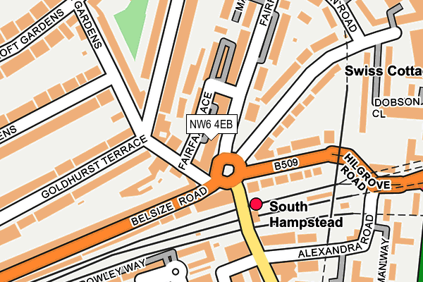 NW6 4EB map - OS OpenMap – Local (Ordnance Survey)