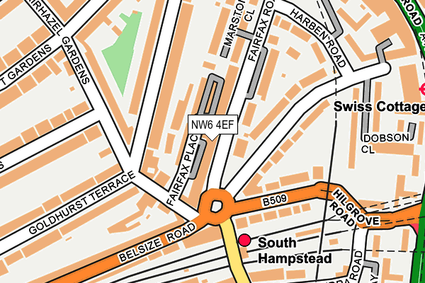 NW6 4EF map - OS OpenMap – Local (Ordnance Survey)