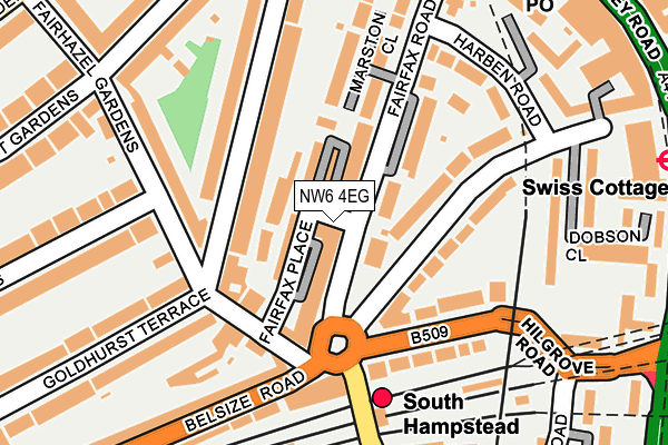 NW6 4EG map - OS OpenMap – Local (Ordnance Survey)