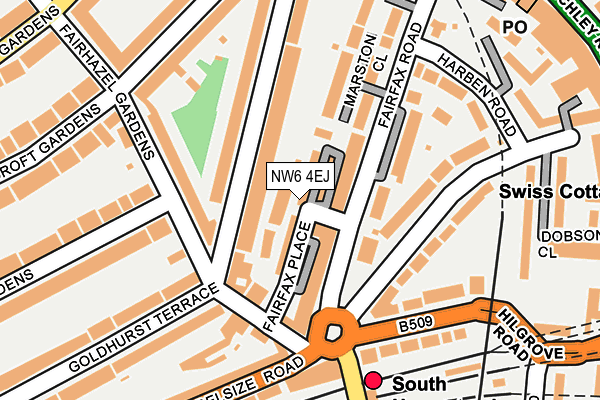 NW6 4EJ map - OS OpenMap – Local (Ordnance Survey)