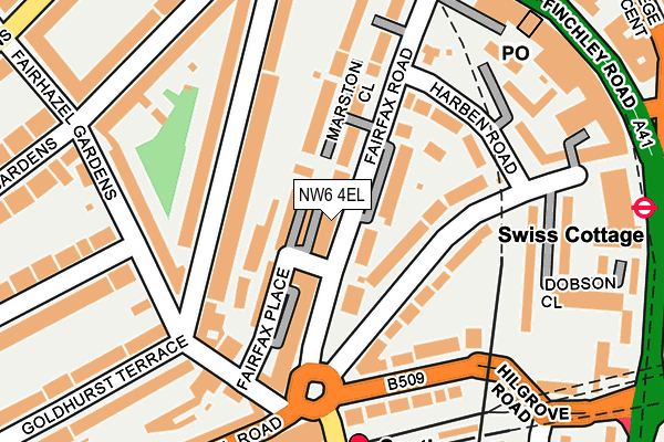 NW6 4EL map - OS OpenMap – Local (Ordnance Survey)