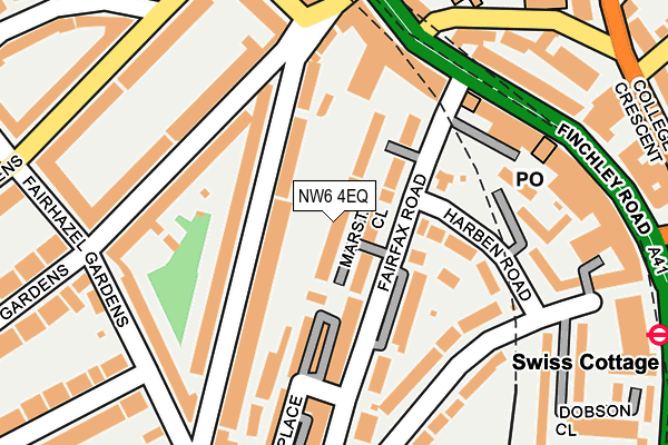 NW6 4EQ map - OS OpenMap – Local (Ordnance Survey)