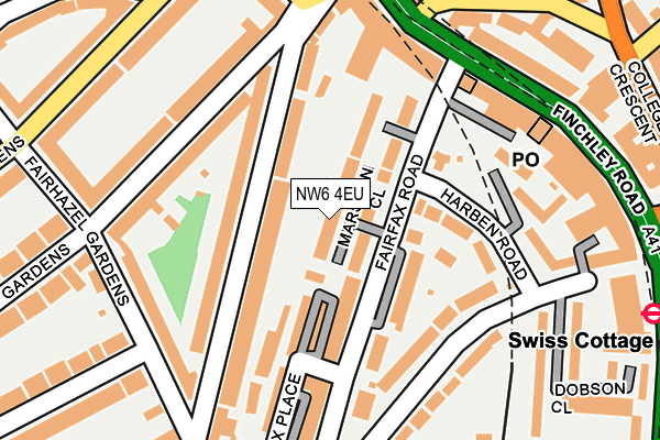 NW6 4EU map - OS OpenMap – Local (Ordnance Survey)