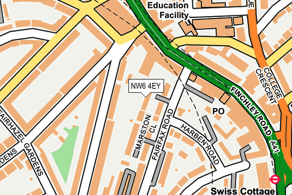 NW6 4EY map - OS OpenMap – Local (Ordnance Survey)