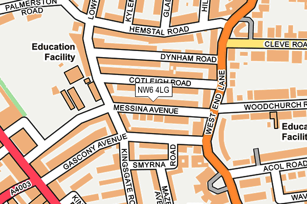 NW6 4LG map - OS OpenMap – Local (Ordnance Survey)