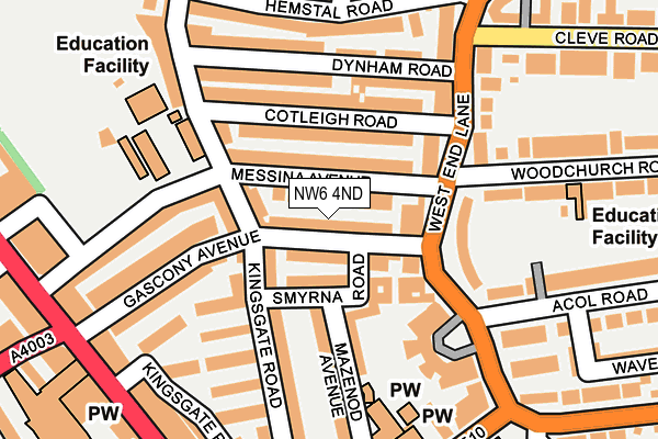 NW6 4ND map - OS OpenMap – Local (Ordnance Survey)