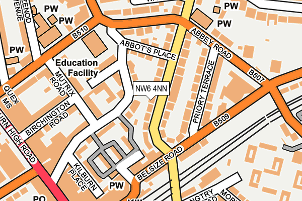 NW6 4NN map - OS OpenMap – Local (Ordnance Survey)