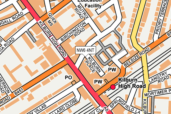 NW6 4NT map - OS OpenMap – Local (Ordnance Survey)