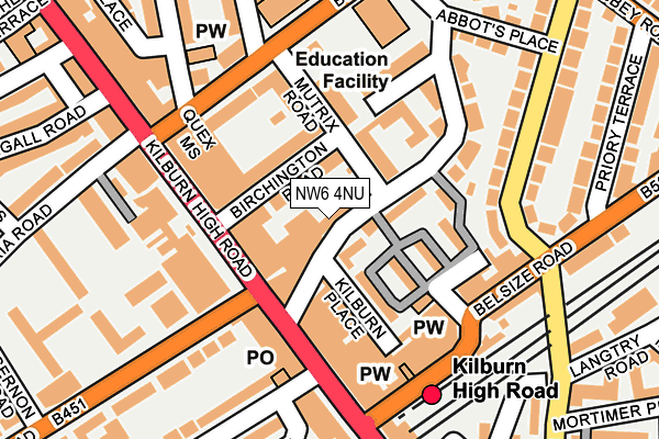 NW6 4NU map - OS OpenMap – Local (Ordnance Survey)