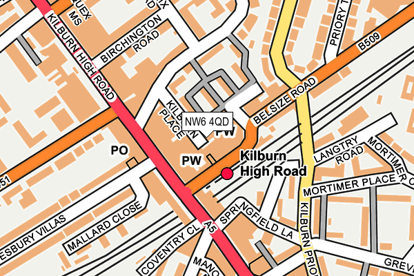 NW6 4QD map - OS OpenMap – Local (Ordnance Survey)