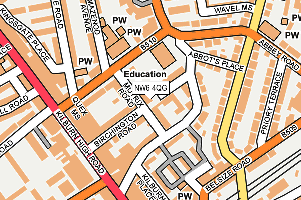 NW6 4QG map - OS OpenMap – Local (Ordnance Survey)
