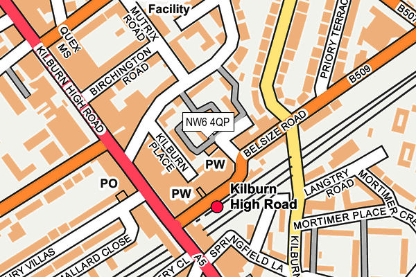 NW6 4QP map - OS OpenMap – Local (Ordnance Survey)