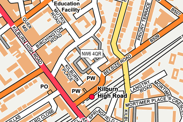 NW6 4QR map - OS OpenMap – Local (Ordnance Survey)