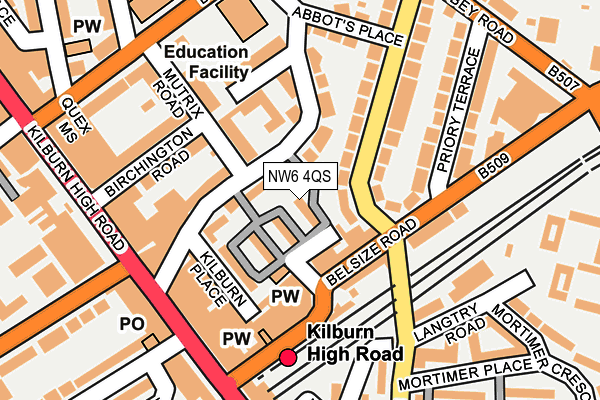 NW6 4QS map - OS OpenMap – Local (Ordnance Survey)