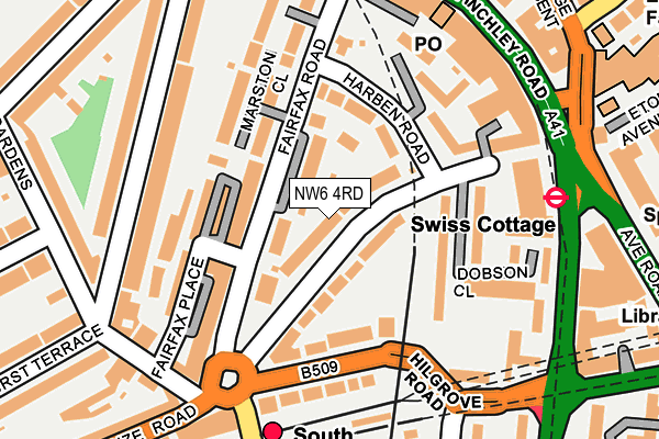 NW6 4RD map - OS OpenMap – Local (Ordnance Survey)