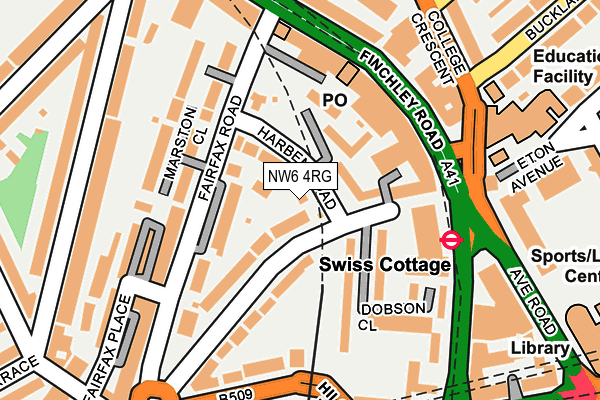 NW6 4RG map - OS OpenMap – Local (Ordnance Survey)
